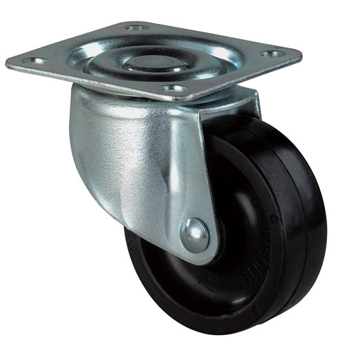 Lenkrolle Rad-Ø 30 mm Tragfähigkeit 20 kg mit Anschraubplatte Kunststoff schwarz BS ROLLEN