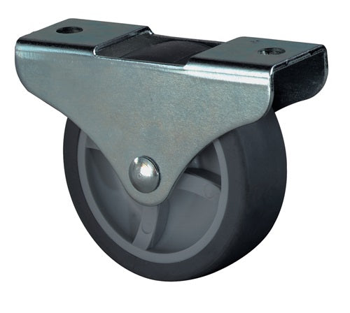 Kastenrolle Rad-Ø 25 mm Tragfähigkeit 30 kg Material Rolle thermoplastischer Gummi mit Anschraubplatte BS ROLLEN