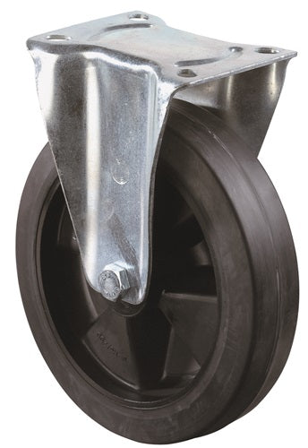 Bockrolle Rad-Ø 100 mm Tragfähigkeit 140 kg Vollgummi Platte L104xB80 mm BS ROLLEN