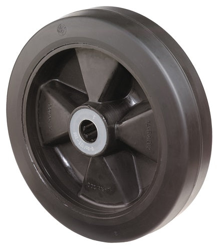 Ersatzrad Rad-Ø 125 mm Tragfähigkeit 140 kg Gummi schwarz Achs-Ø 15 mm Nabenlänge 50 mm BS ROLLEN