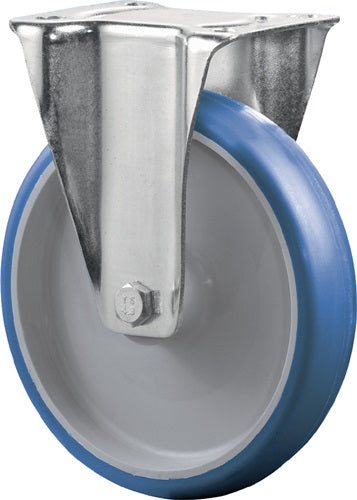 Bockrolle Rad-Ø 125 mm Tragfähigkeit 150 kg Polyurethan Platte L104xB80 mm BS ROLLEN