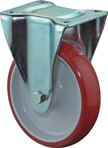 Bockrolle Rad-Ø 200 mm Tragfähigkeit 300 kg Guß-Polyurethan Platte L135xB110 mm BS ROLLEN