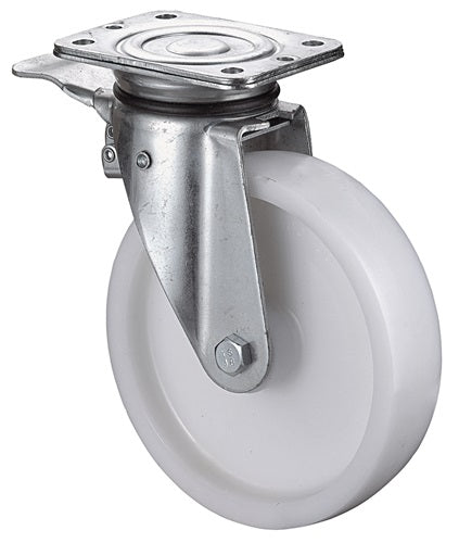 Schwerlastlenkrolle Rad-Ø 100 mm Tragfähigkeit 350 kg mit Feststeller Kunststoff 105x85mm BS ROLLEN