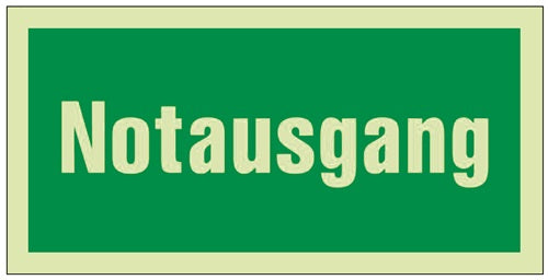 Rettungszeichen BGV A8 L297xB148 mm Notausgang grün/weiß Kunststoff
