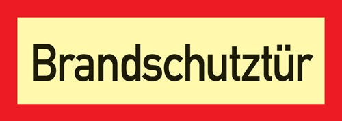 Brandschutzzeichen DIN 4066 L297xB105 mm Brandschutztür Folie