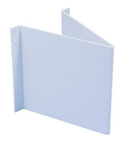 Winkelschild L148xB148 mm blanko weiß für Folienschilder Kunststoff