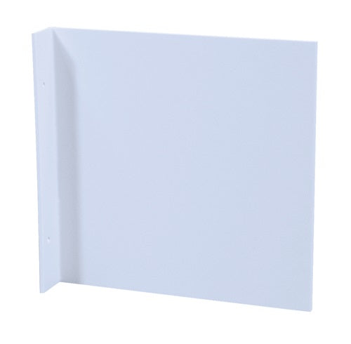 Fahnenschild L148xB148 mm blanko weiß für Folienschilder Kunststoff