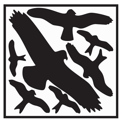 Aufkleber L290xB320 mm Vogelschutzset Vogelsymbole Folie selbstklebend