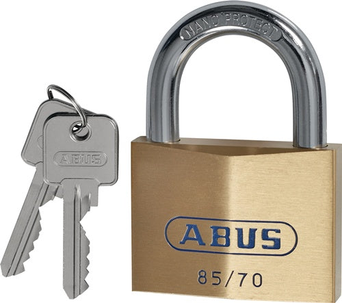 Zylindervorhangschloss 85/70 Schlosskörperbreite 70 mm Messing verschiedenschließend ABUS
