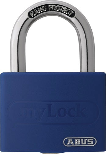 Zylindervorhangschloss T65AL/40 blau gl Schlosskörperbreite 43 mm Aluminium gleichschließend ABUS