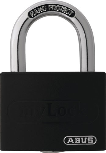 Zylindervorhangschloss T65AL/40 schwarz gl Schlosskörperbreite 43 mm Aluminium gleichschließend ABUS