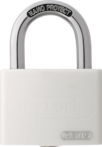 Zylindervorhangschloss T65AL/40 weiß gl Schlosskörperbreite 43 mm Aluminium gleichschließend ABUS