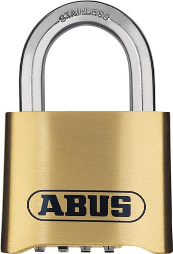 Zahlenvorhangschloss 180IB/50 B/SB Schlosskörperbreite 52 mm Messing ABUS