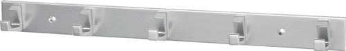 Handtuchhakenleiste 5 Haken Höhe 35 mm Länge 360 mm Aluminium silberfarbig eloxiert Ausladung 335 mm HERMETA