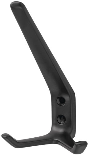 Huthaken 32 2 Haken Ausladung 89 mm Aluminium kunststoffbeschichtet schwarz Höhe 127 mm HERMETA