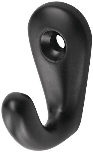 Handtuchhaken 557 1 Haken Höhe 36 mm Aluminium schwarz kunststoffbeschichtet Ausladung 27 mm HERMETA