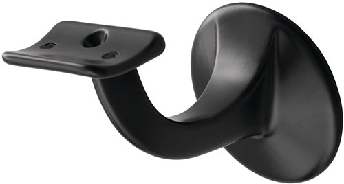 Handlaufträger 3501 Aluminium schwarz kunststoffbeschichtet Durchmesser Wandplatte 56 mm gewölbte Auflage HERMETA