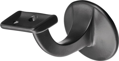 Handlaufträger 3508 Aluminium kunststoffbeschichtet schwarz Durchmesser Wandplatte 56 mm gerade Auflage HERMETA