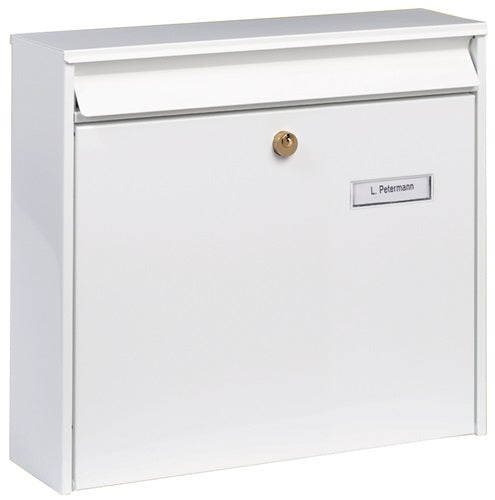 Briefkasten Potsdam 877 W Höhe 322 mm Breite 362 mm Tiefe 100 mm weiß Stahl DIN C4 BURG-WÄCHTER
