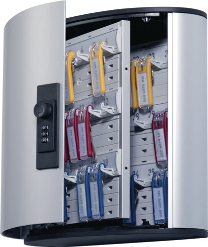 Schlüsselschrank Key-Box H280xB302xT118mm 1-türig Zahlenschloss Anzahl Haken 36 DURABLE