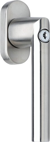 Fenstergriff Edelstahl 20-40 mm matt Gehrungsform verschließbar DENI