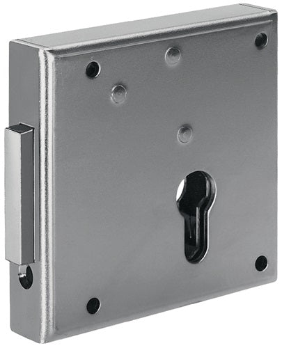 Gittertor-Riegelschloss 100 DIN links PZ aufliegend Dornmaß 65 mm AMF