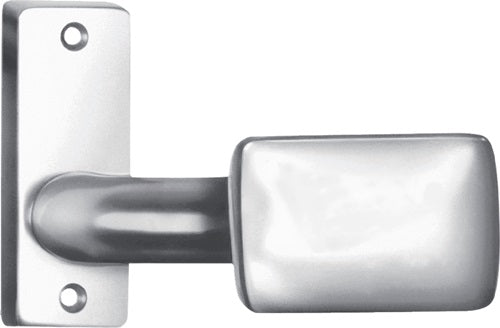 Türknopf 485 Leichtmetall F1 / silberfarbig gekröpft kantig fest Breite 65 mm Höhe 44 mm AMF