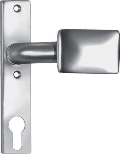 Türknopf-Kurzschild 486Z fest Leichtmetall F1 / silberfarbig Vierkant 8 mm AMF