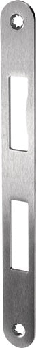 Schließblech B 9000 Edelstahl Breite 24 x Länge 235 mm abgerundet DIN links flach BKS