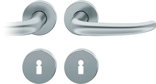 Rosettengarnitur 12 1023 Edelstahl F69 U-Form BB DIN links / rechts D/D FSB