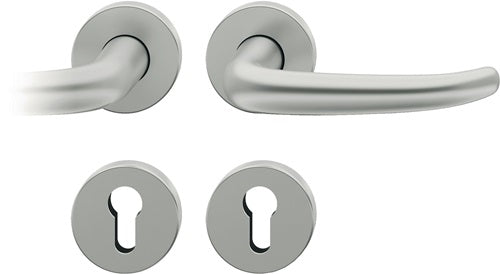 Rosettengarnitur 12 1023 Aluminium 0105 U-Form PZ DIN links / rechts D/D FSB