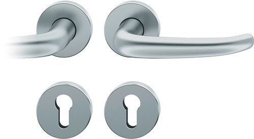 Rosettengarnitur 12 1023 Edelstahl F69 U-Form PZ DIN links / rechts D/D FSB