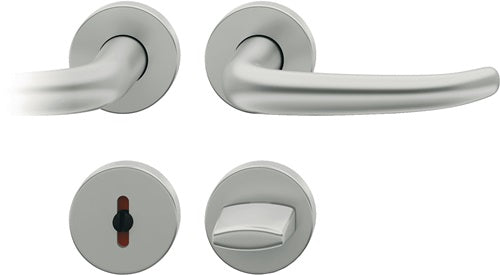 Rosettengarnitur 12 1023 Aluminium 0105 U-Form WC DIN links / rechts D/D FSB