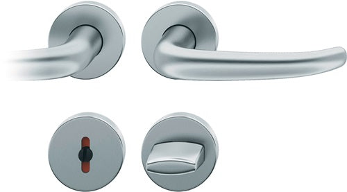 Rosettengarnitur 12 1023 Edelstahl F69 U-Form WC DIN links / rechts D/D FSB