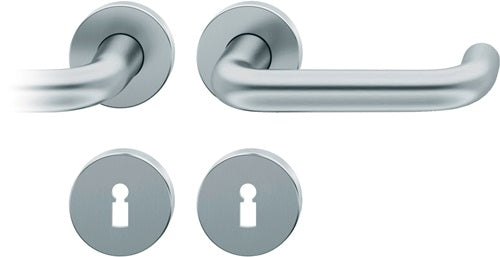 Rosettengarnitur 12 1070 Edelstahl F69 U-Form BB DIN links / rechts D/D FSB