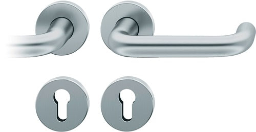 Rosettengarnitur 12 1070 Edelstahl F69 U-Form PZ DIN links / rechts D/D FSB
