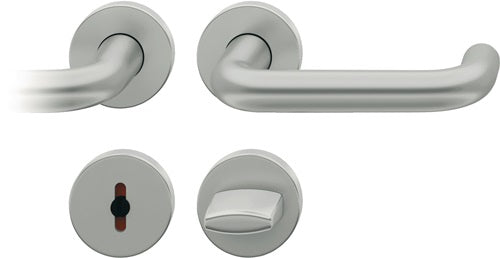 Rosettengarnitur 12 1070 Aluminium 0105 U-Form WC-R8 DIN links / rechts D/D FSB