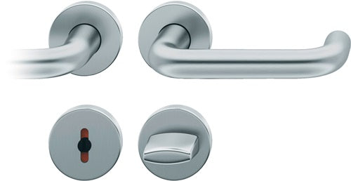 Rosettengarnitur 12 1070 Edelstahl F69 U-Form WC-R8 DIN links / rechts D/D FSB