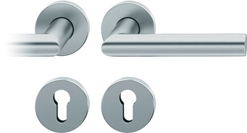 Rosettengarnitur 12 1076 Edelstahl F69 rund PZ DIN links / rechts D/D FSB
