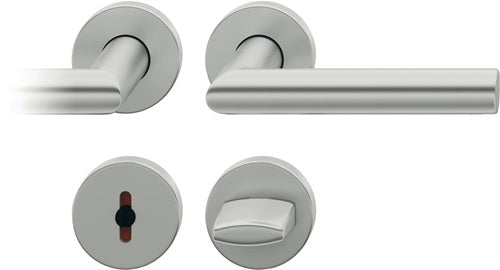 Rosettengarnitur 12 1076 Aluminium 0105 rund WC-R8 DIN links / rechts D/D FSB