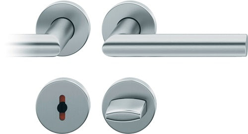Rosettengarnitur 12 1076 Edelstahl F69 rund WC-R8 DIN links / rechts D/D FSB