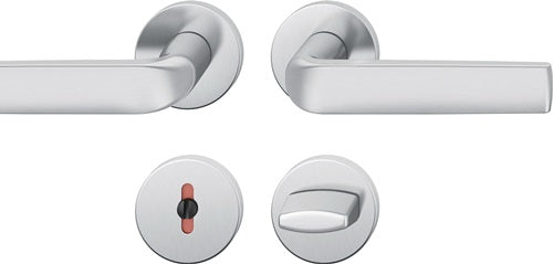 Rosettengarnitur 12 1267 Edelstahl 6204 rund WC DIN links / rechts D/D FSB
