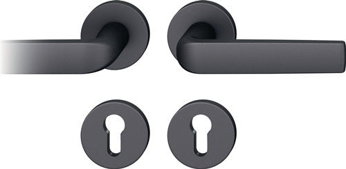 Rosettengarnitur 12 1267 Aluminium 0810 rund PZ DIN links / rechts FSB