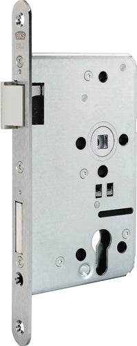 Panik-Einsteckschloss 1201 Panik-Funktion B abgerundet 24/65/72/9 mm DIN links Edelstahl BKS