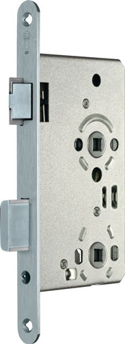 Zimmertür-Einsteckschloss BAD 20/ 55/78/8 mm DIN links Edelstahl abgerundet Klasse 3 Zinkdruckguss SSF