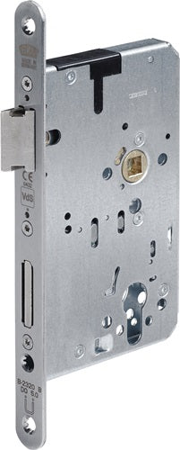 Panik-Einsteckschloss 2320 Panik-Funktion B abgerundet 24/65/72/9 mm DIN links / rechts Edelstahl BKS