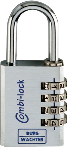 Zahlenvorhangschloss Combi Lock 90 Chromo Schlosskörperbreite 40 mm Aluminium Anzahl Zahlenrollen 4 BURG-WÄCHTER - VPE: 5