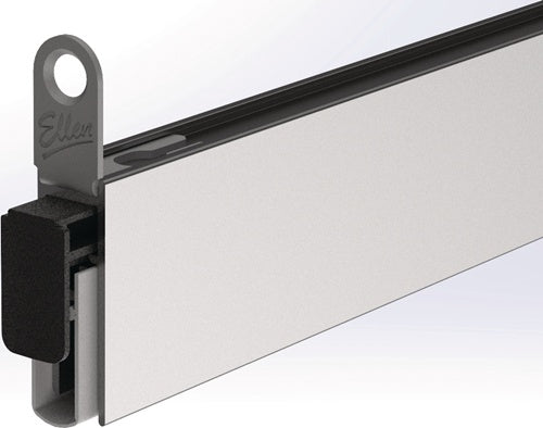 Türdichtung EllenMatic Soundproof Slim DIY 1 seitig Länge 958 mm Breite 10 mm Silikon blank silber ELLEN