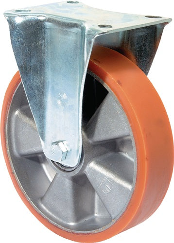 Bockrolle 160 mm 300 kg Guß-Polyurethanbandage 135 x 110 mm Aluminium BS ROLLEN