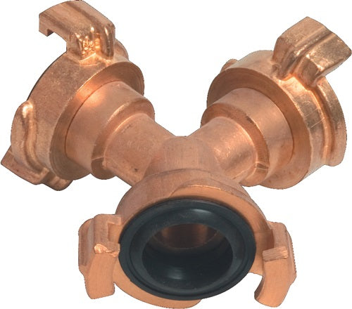 Y-Stück Schnellkupplung Messing Schlauchgröße 95-38 mm MEGA